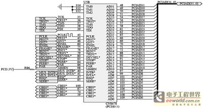 CN8478的PCI接口設計原理圖